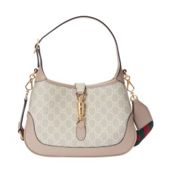 Fake Gucci Jackie 1961 Small GG Shoulder Bag Cream Replica