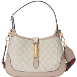 Fake Gucci Jackie 1961 Small GG Shoulder Bag Cream Replica
