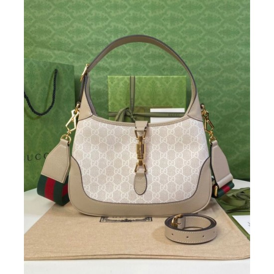 Fake Gucci Jackie 1961 Small GG Shoulder Bag Cream Replica Fake Gucci Jackie 1961 Small GG Shoulder Bag Cream Replica