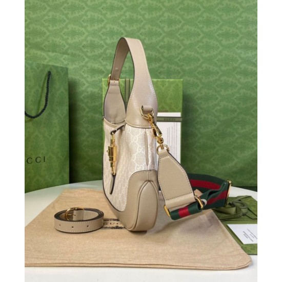 Fake Gucci Jackie 1961 Small GG Shoulder Bag Cream Replica Fake Gucci Jackie 1961 Small GG Shoulder Bag Cream Replica