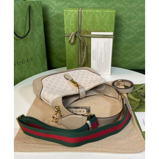 Fake Gucci Jackie 1961 Small GG Shoulder Bag Cream Replica Fake Gucci Jackie 1961 Small GG Shoulder Bag Cream Replica