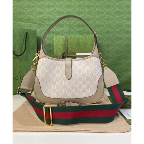 Fake Gucci Jackie 1961 Small GG Shoulder Bag Cream Replica Fake Gucci Jackie 1961 Small GG Shoulder Bag Cream Replica