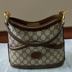 Fake Gucci Large Shoulder Bag With Interlocking G Coffee Replica