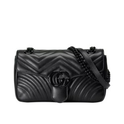 Replica Gucci GG Marmont Small Shoulder Bag Black