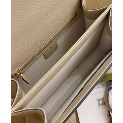 Fake Gucci Ophidia Small GG Top Handle Bag Cream Replica