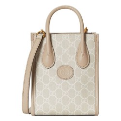 Replica Gucci Mini Tote Bag With Interlocking G Cream