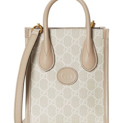 Replica Gucci Mini Tote Bag With Interlocking G Cream
