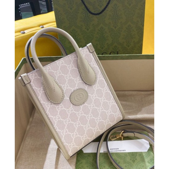 Replica Gucci Mini Tote Bag With Interlocking G Cream