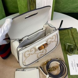 Replica Gucci Bamboo 1947 Small Bag Cream