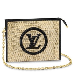 Replica Louis Vuitton Toiletry Pouch On Chain Black