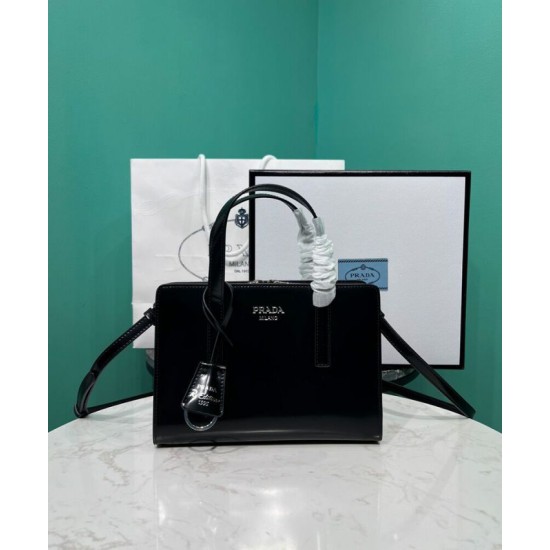 Fake Prada Re-Edition 1995 Brushed-Leather Mini Handbag Black Replica Replica Prada Re-Edition 1995 Brushed-Leather Mini Handbag Black