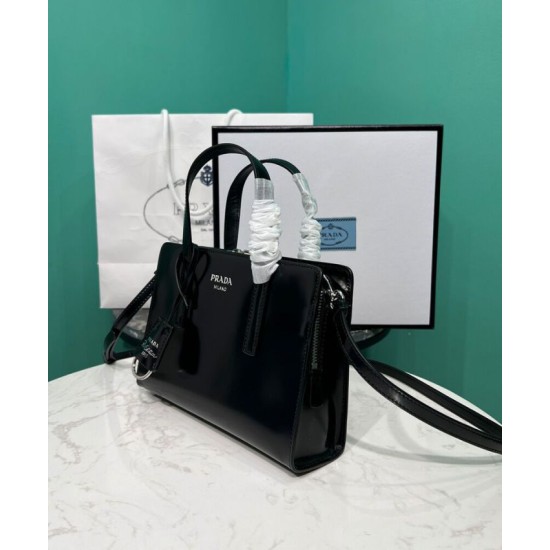 Fake Prada Re-Edition 1995 Brushed-Leather Mini Handbag Black Replica Replica Prada Re-Edition 1995 Brushed-Leather Mini Handbag Black