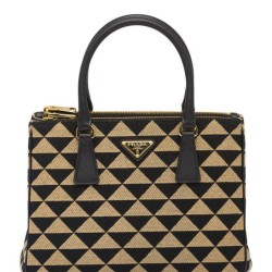 Replica Prada Borsa Prada Galleria Medium In Tessuto Jacquard Apricot