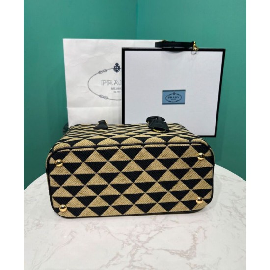 Fake Prada Borsa Prada Galleria Medium In Tessuto Jacquard Apricot Replica Replica Prada Borsa Prada Galleria Medium In Tessuto Jacquard Apricot