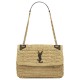 Replica YSL Saint Laurent Niki Medium Chain Bag In Raffia And Leather Apricot Fake YSL Saint Laurent Niki Medium Chain Bag In Raffia And Leather Apricot Replica