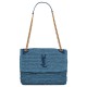 Replica YSL Saint Laurent Niki Medium Chain Bag In Raffia And Leather Blue Fake YSL Saint Laurent Niki Medium Chain Bag In Raffia And Leather Blue Replica