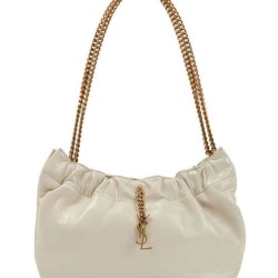 Replica YSL Saint Laurent Mini Leather Shoulder Bag Cream