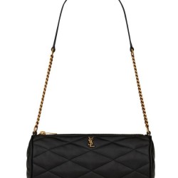 Fake YSL Saint Laurent Sade Mini Tube Bag In Quilted Lambskin Black Replica