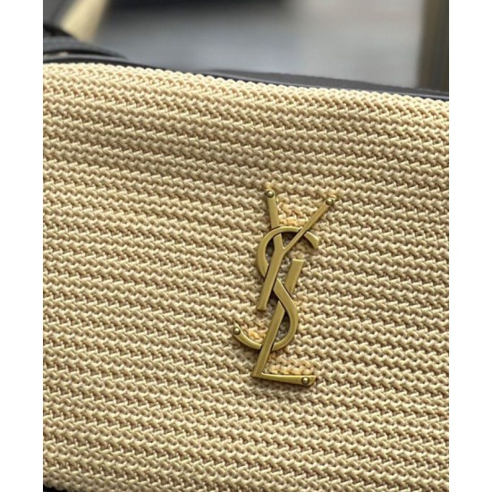 Replica YSL Saint Laurent Lou Camera Bag In Raffia And Leather Apricot Replica YSL Saint Laurent Lou Camera Bag In Raffia And Leather Apricot