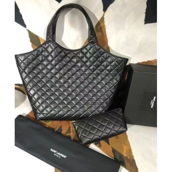Replica YSL Saint Laurent Icare Maxi Shopping Bag In Quilted Lambskin Black Replica YSL Saint Laurent Icare Maxi Shopping Bag In Quilted Lambskin Black