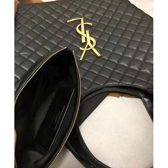 Replica YSL Saint Laurent Icare Maxi Shopping Bag In Quilted Lambskin Black Replica YSL Saint Laurent Icare Maxi Shopping Bag In Quilted Lambskin Black