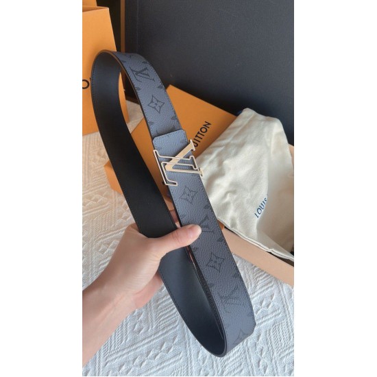 Replica Louis Vuitton LV Line 40mm Reversible Belt Monogram Eclipse M0373V