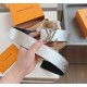 Replica Louis Vuitton LV Pyramide Glitter 40MM Belt Damier Leather M0504V