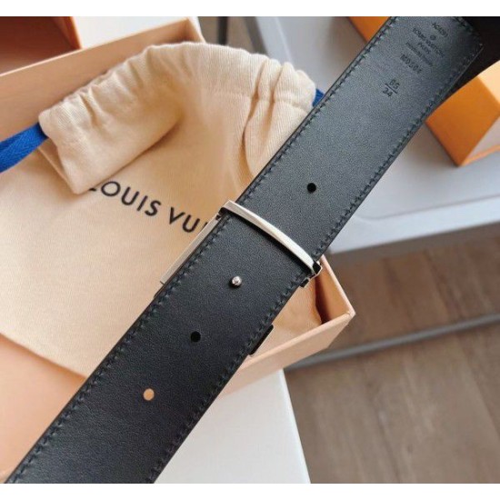 Replica Louis Vuitton LV Pyramide Glitter 40MM Belt Damier Leather M0504V