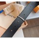 Replica Louis Vuitton LV Pyramide Glitter 40MM Belt Damier Leather M0504V