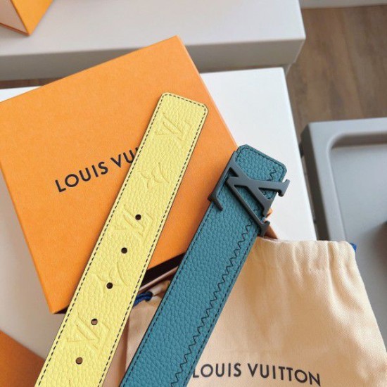 Replica Louis Vuitton LV Initials Colour Blocks 40mm Reversible Belt M0526T
