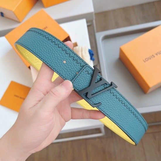 Replica Louis Vuitton LV Initials Colour Blocks 40mm Reversible Belt M0526T
