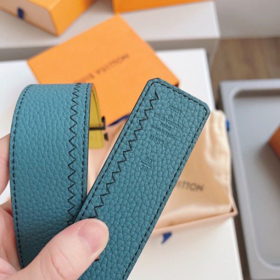 Replica Louis Vuitton LV Initials Colour Blocks 40mm Reversible Belt M0526T