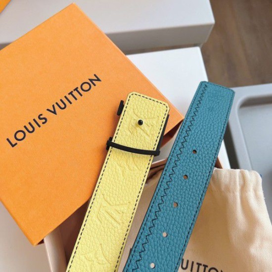 Replica Louis Vuitton LV Initials Colour Blocks 40mm Reversible Belt M0526T
