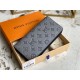 Replica Louis Vuitton Zippy Wallet Vertical Monogram Shadow Leather M81384