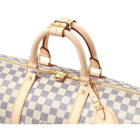 Fake Louis Vuitton Keepall 50 Damier Azur N41430 Replica Replica Louis Vuitton Keepall 50 Damier Azur N41430