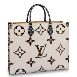 Fake Louis Vuitton Onthego Monogram Jungle Leopard Zebra M44675 Replica