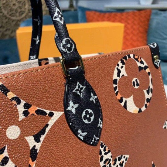Fake Louis Vuitton Onthego Monogram Jungle Leopard Zebra M44675 Replica