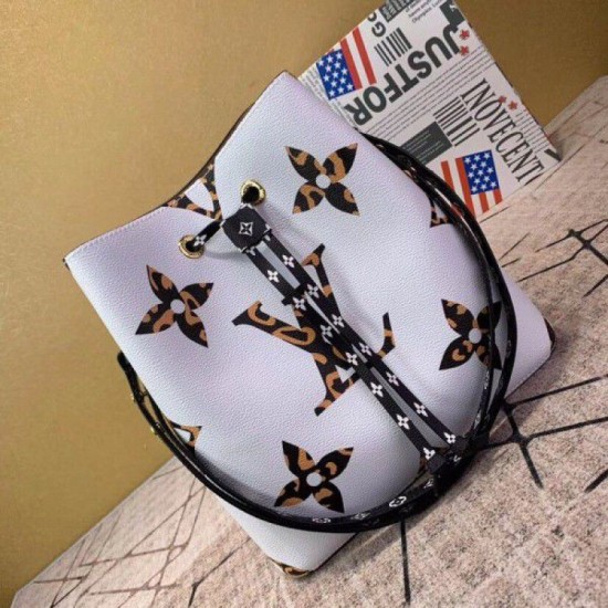 Fake Louis Vuitton Neonoe Bag Monogram Jungle Leopard Zebra M44679 Replica