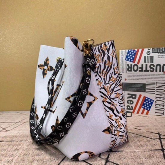 Fake Louis Vuitton Neonoe Bag Monogram Jungle Leopard Zebra M44679 Replica