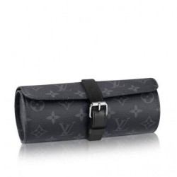 Replica Louis Vuitton  3 Watch Case Monogram Eclipse M43385
