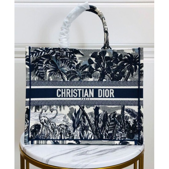 Fake Christian Dior Blue Palm Tree Toile de Jouy Embroidery Dark Blue Replica Replica Christian Dior Blue Palm Tree Toile de Jouy Embroidery Dark Blue