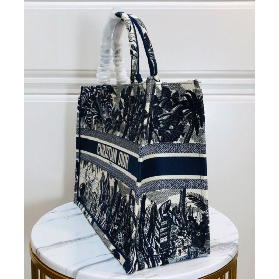 Fake Christian Dior Blue Palm Tree Toile de Jouy Embroidery Dark Blue Replica Replica Christian Dior Blue Palm Tree Toile de Jouy Embroidery Dark Blue