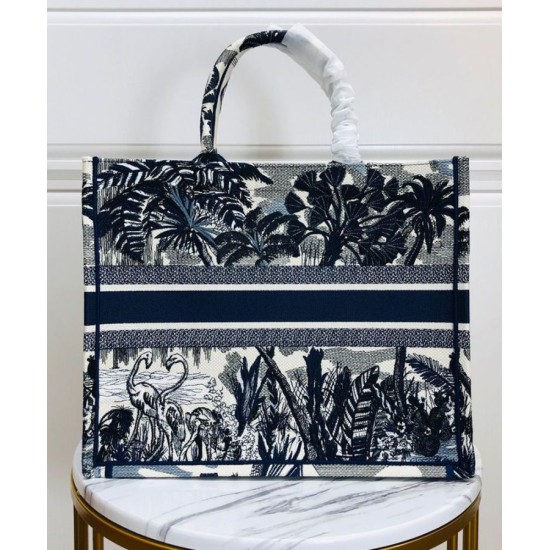 Fake Christian Dior Blue Palm Tree Toile de Jouy Embroidery Dark Blue Replica Replica Christian Dior Blue Palm Tree Toile de Jouy Embroidery Dark Blue