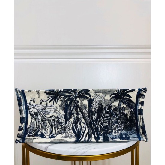 Fake Christian Dior Blue Palm Tree Toile de Jouy Embroidery Dark Blue Replica Replica Christian Dior Blue Palm Tree Toile de Jouy Embroidery Dark Blue