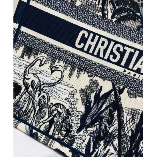 Fake Christian Dior Blue Palm Tree Toile de Jouy Embroidery Dark Blue Replica Replica Christian Dior Blue Palm Tree Toile de Jouy Embroidery Dark Blue