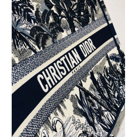 Fake Christian Dior Blue Palm Tree Toile de Jouy Embroidery Dark Blue Replica Replica Christian Dior Blue Palm Tree Toile de Jouy Embroidery Dark Blue