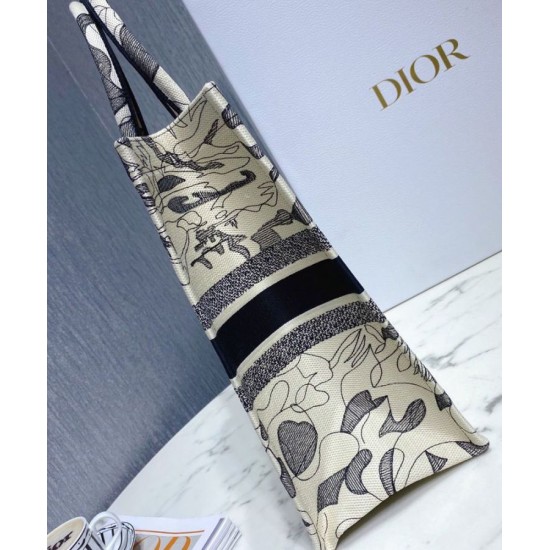 Fake Christian Dior Book Tote Multicolor Dior Around the World Embroidery Blue Replica Fake Christian Dior Book Tote Multicolor Dior Around the World Embroidery Blue Replica