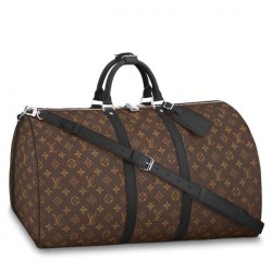 Replica Louis Vuitton Keepall Bandouliere 55 Monogram Macassar M56714