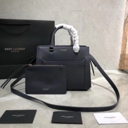 Replica YSL Saint Laurent East Side Smooth Leather Small Tote Bag 554116 Navy Blue
