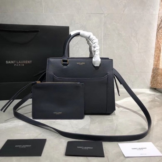 Replica YSL Saint Laurent East Side Smooth Leather Small Tote Bag 554116 Navy Blue